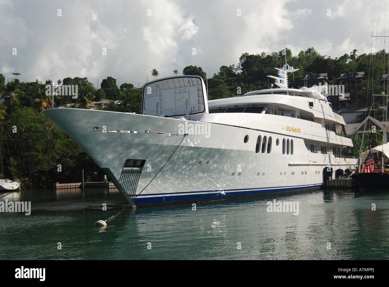 Bernard Arnault's luxury yacht Symphony moored in the gulf of St