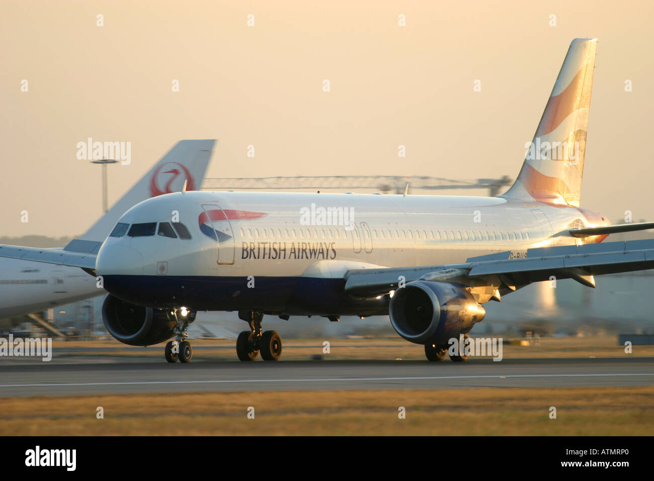 British Airways Airbus A320-111 at London Heathrow Airport Stock Photo