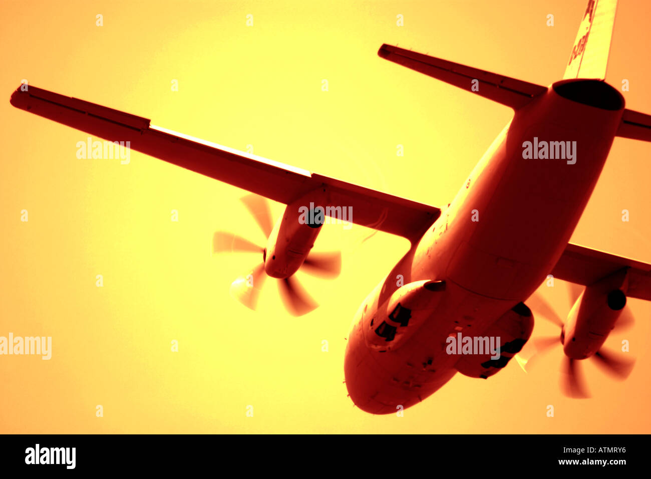 Propeller cargo aircraft Stock Photo Alamy