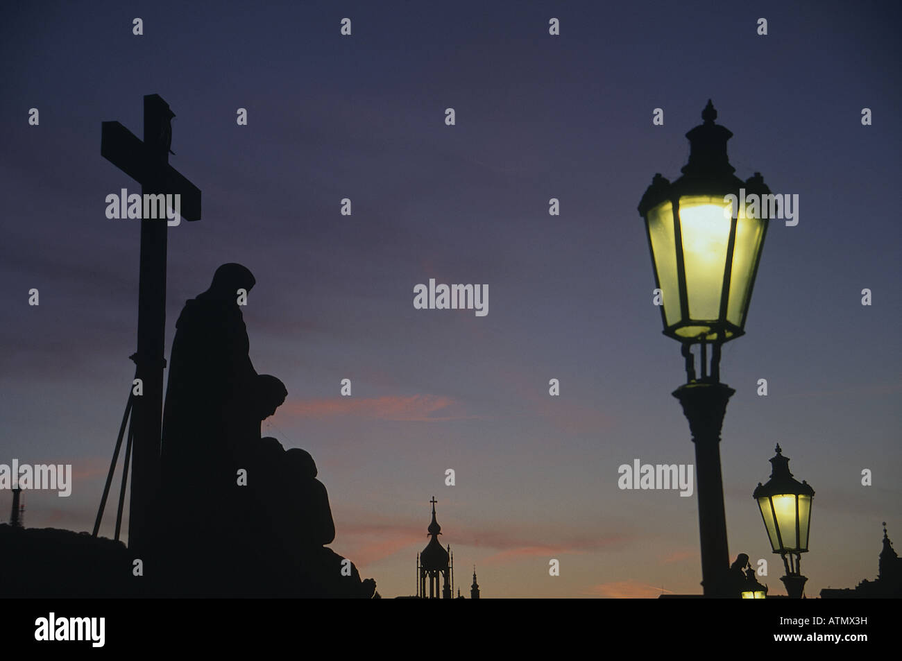 Statues on Charles Bridge, Prague, Czech Republic Stock Photo - Alamy