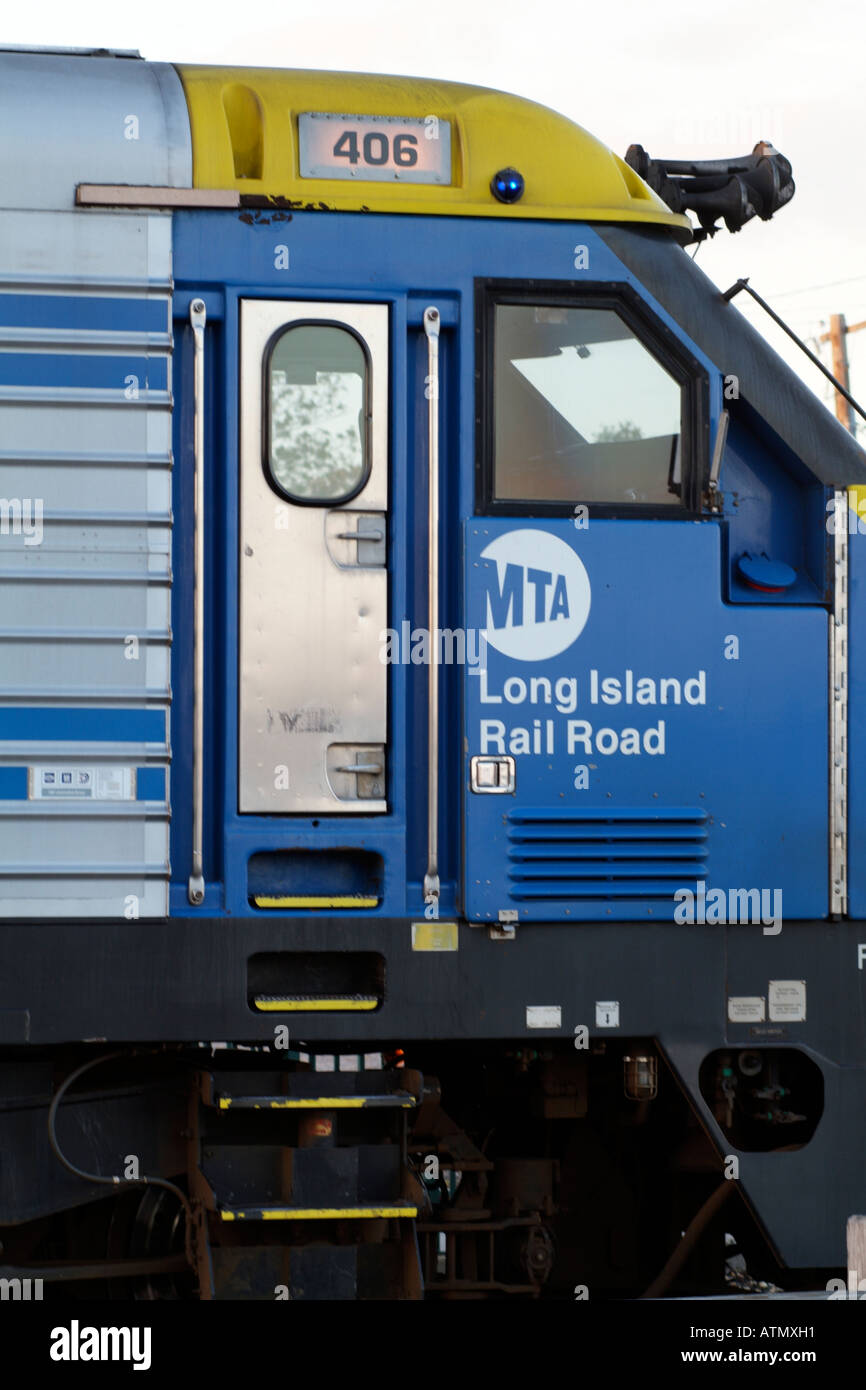 Railroad train at Greenport Long Island New York USA MTA Long Island