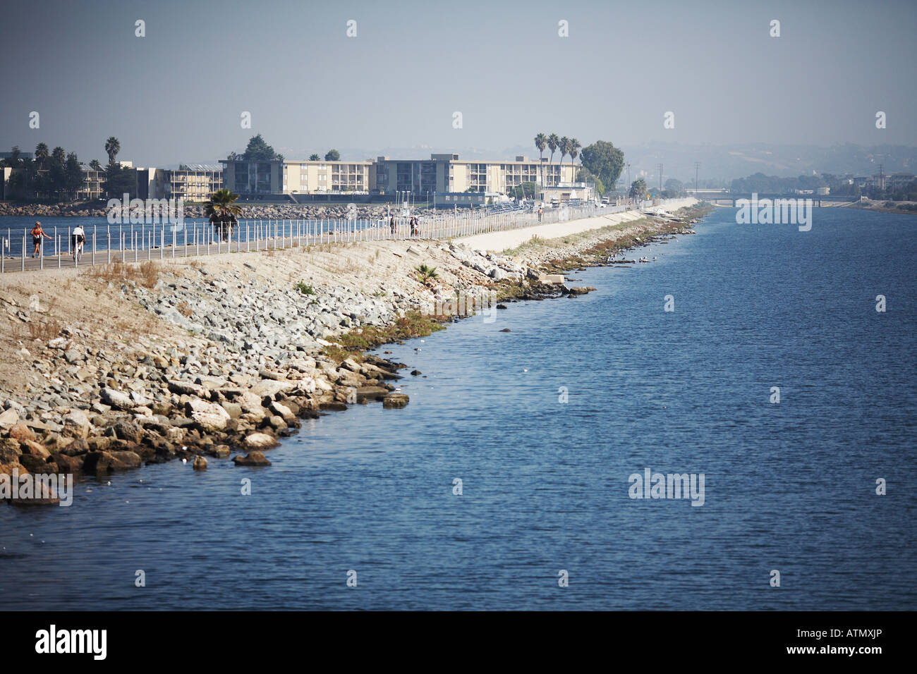 The Strand and Ballona Creek in Playa del Rey, Los Angeles County