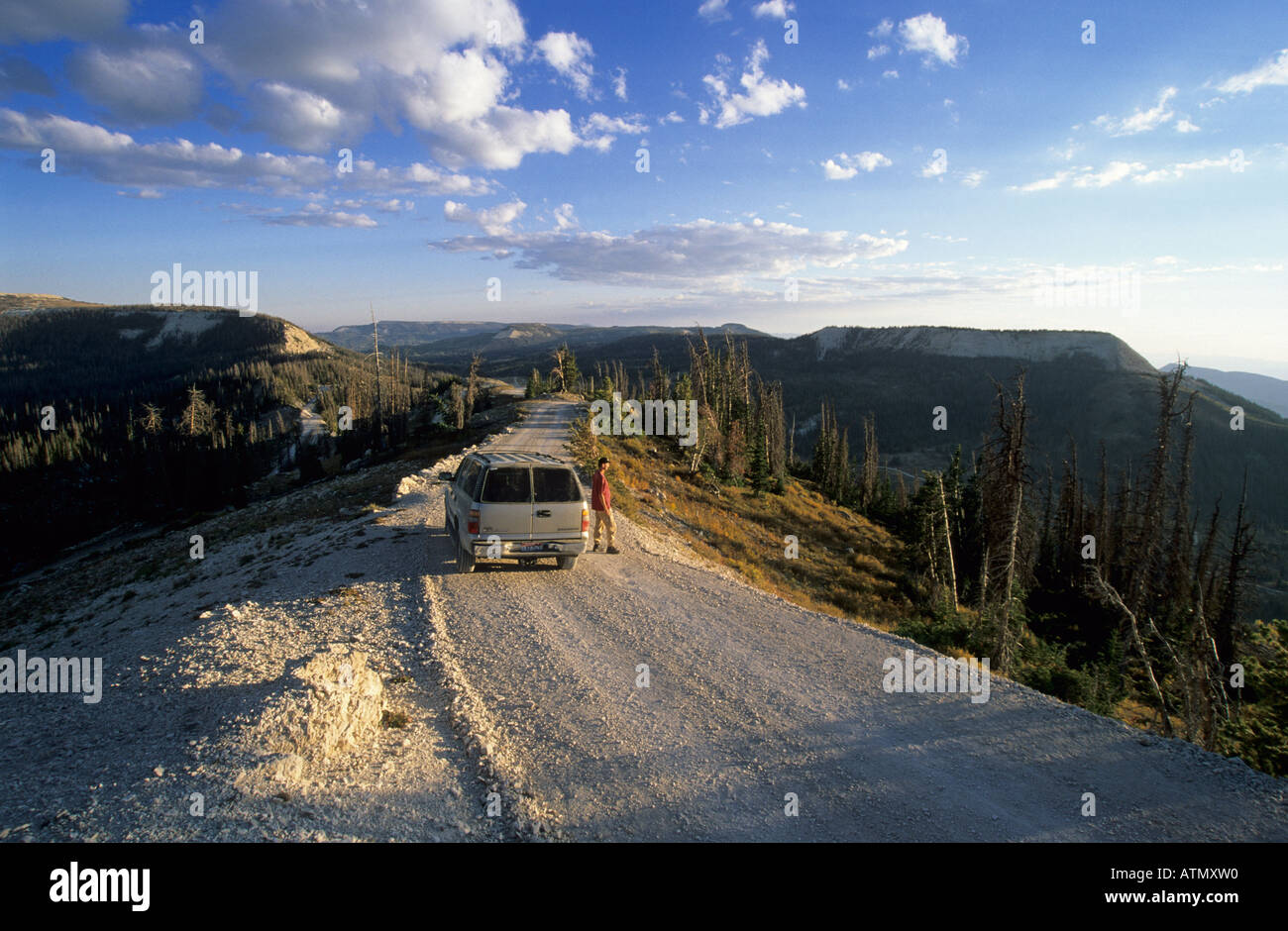 SUV vehicle on the Skyline Drive Wasatch Plateau Utah USA Stock Photo -  Alamy