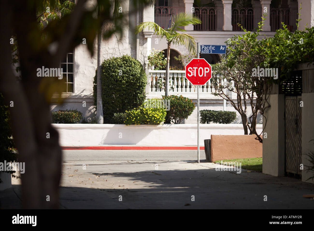 Pacific Ave in Playa del Rey, Los Angeles County, California USA Stock