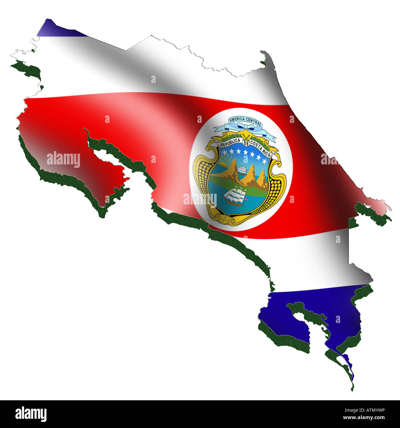 costa rica map and flag Outline Map And Flag Of Costa Rica Stock Photo Alamy costa rica map and flag