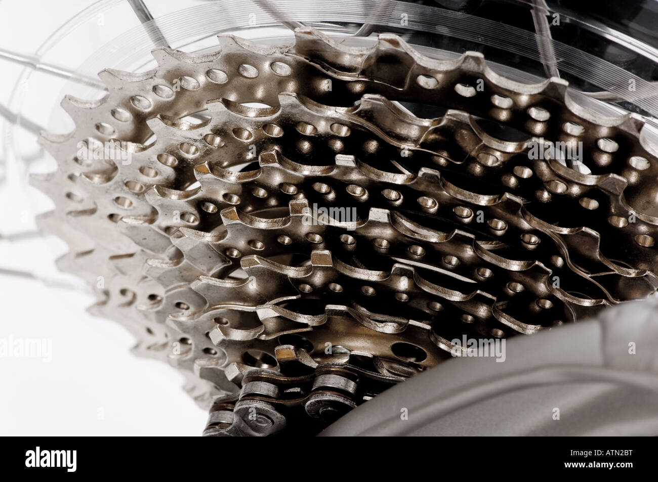 Mountain Bike Derailleur cogs Stock Photo Alamy