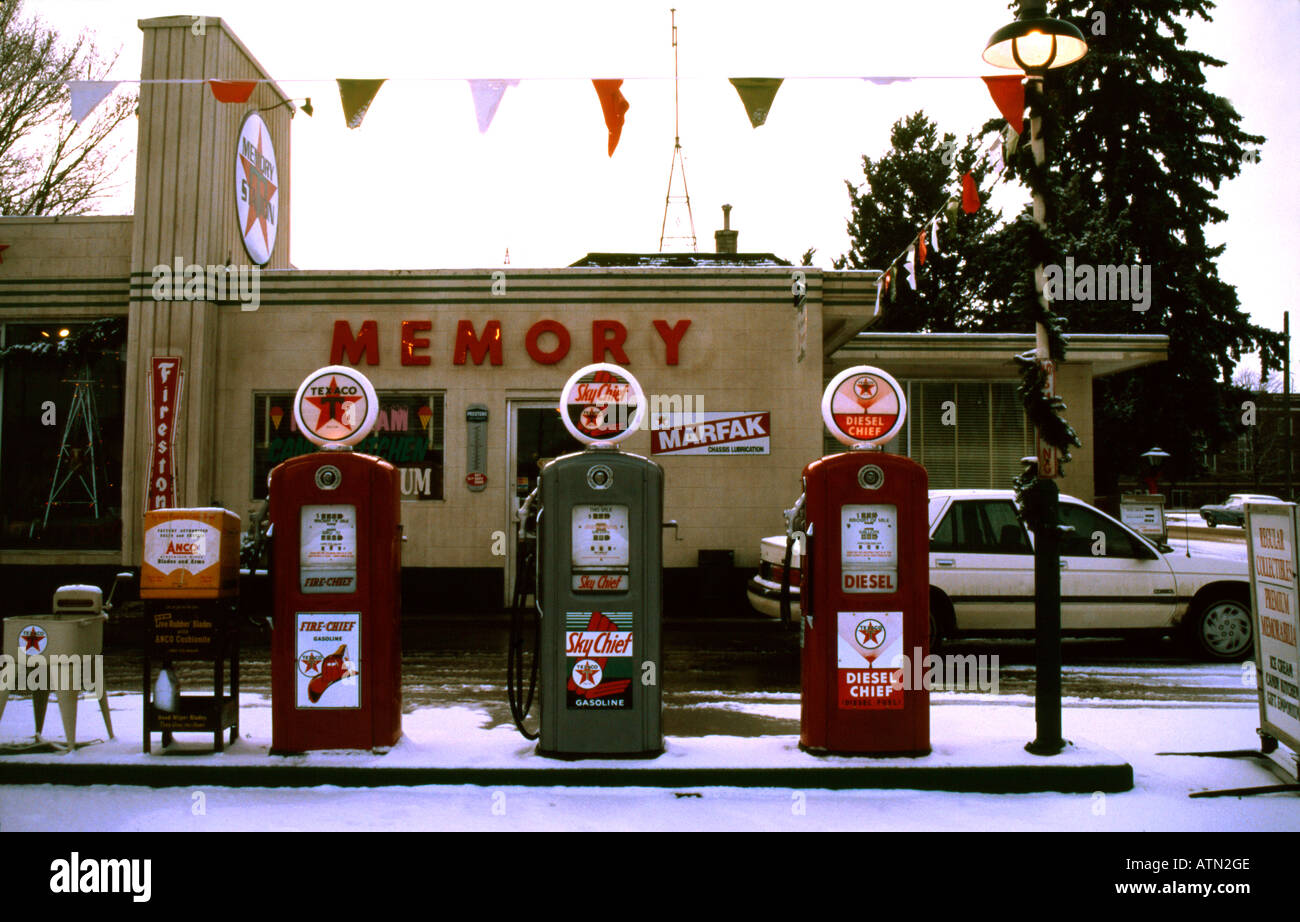 old timey gas pumps