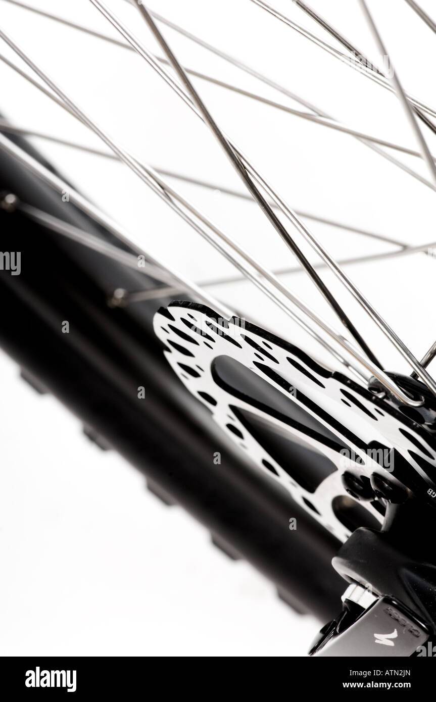 Mountain Bike disk brake on wheel Stock Photo Alamy