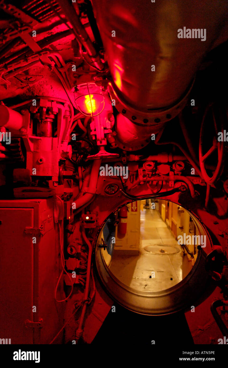 A Passageway Onboard The B-39 Soviet Attack Submarine At The Maritime ...