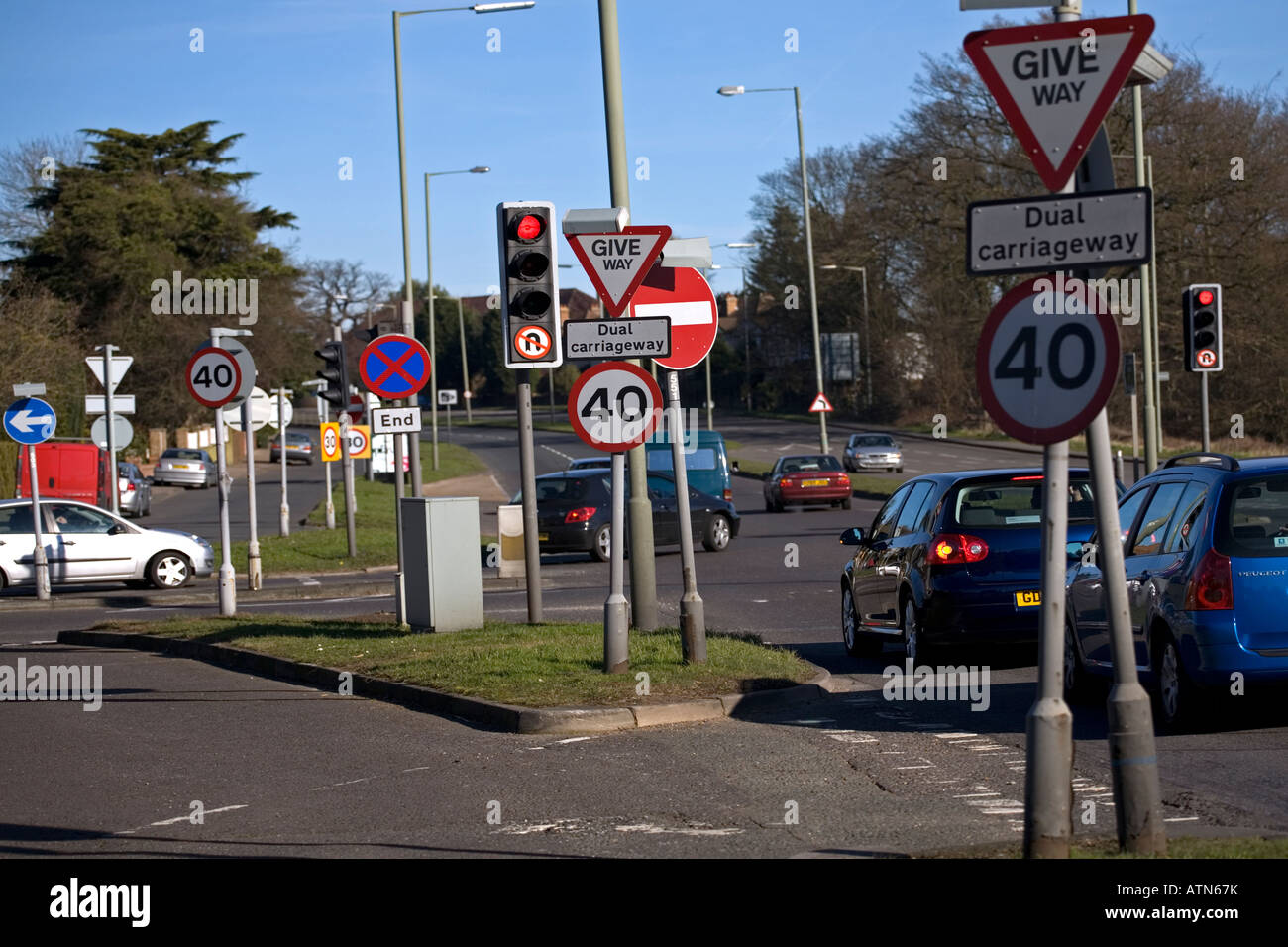 Road Signs Surrey England Stock Photo Alamy