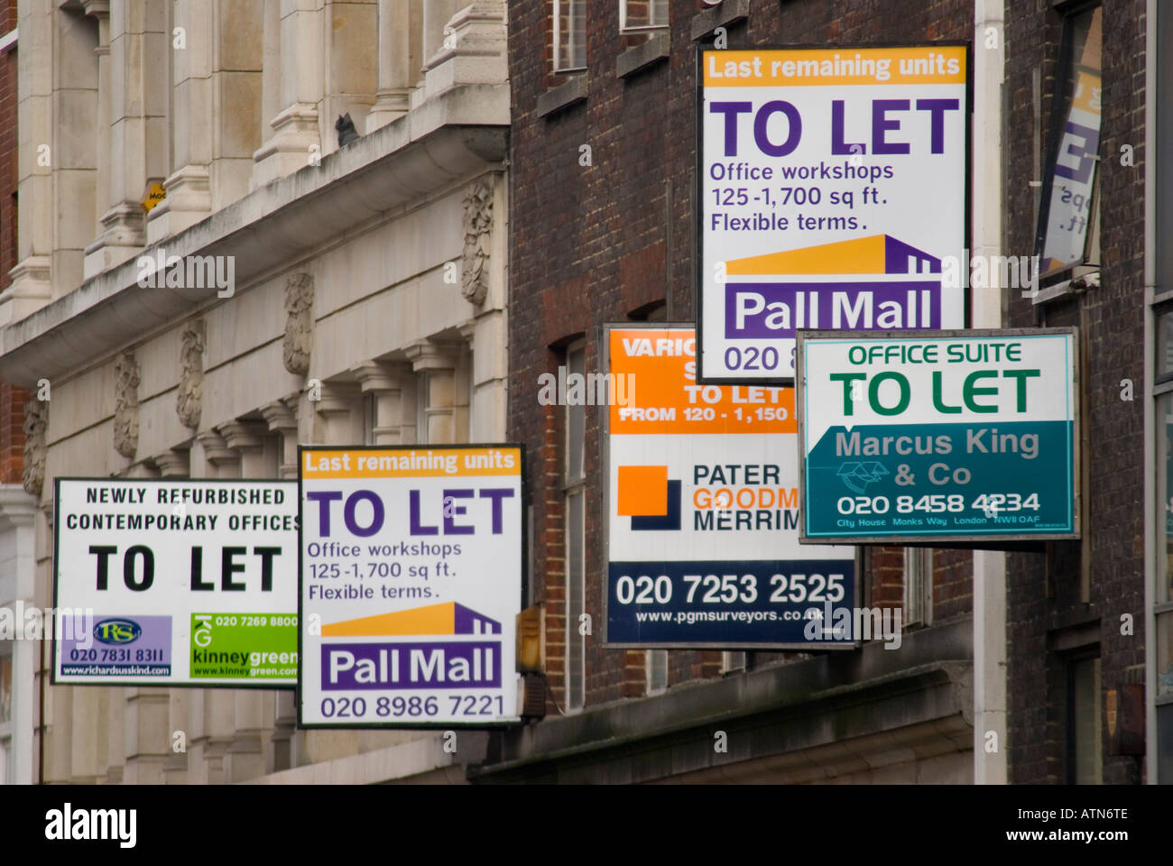 To Let signs in London England Stock Photo