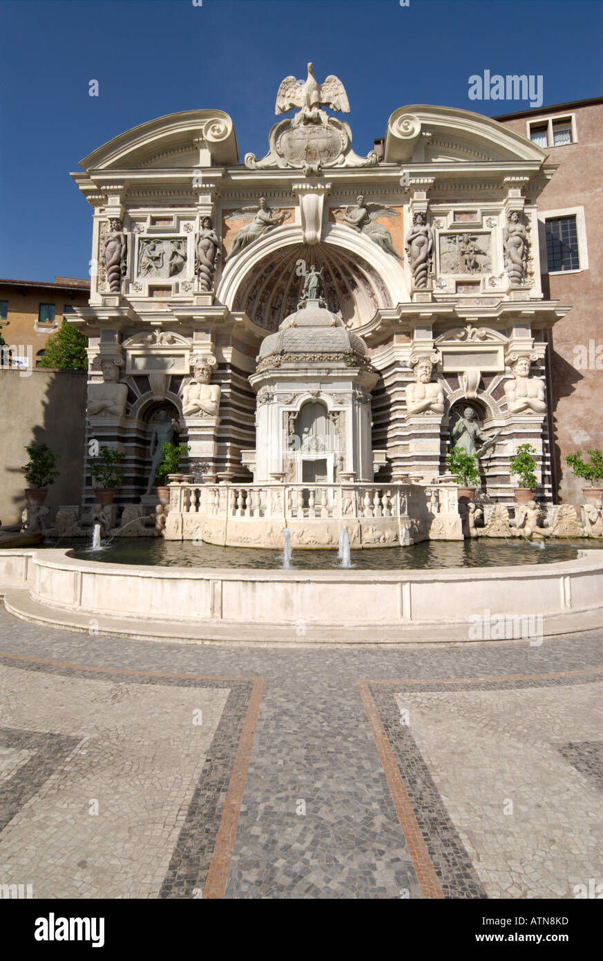 Villa d'Este Tivoli Italy Fountain Organ fontana dell Organo Stock Photo