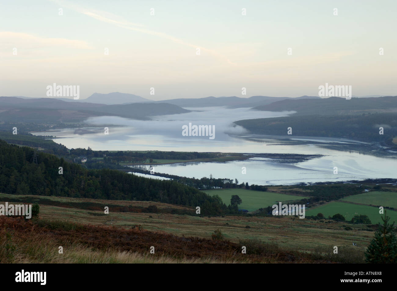 Kyle of Sutherland from Struie Hill, Ross-shire. Scotland.  XPL 3841-367 Stock Photo