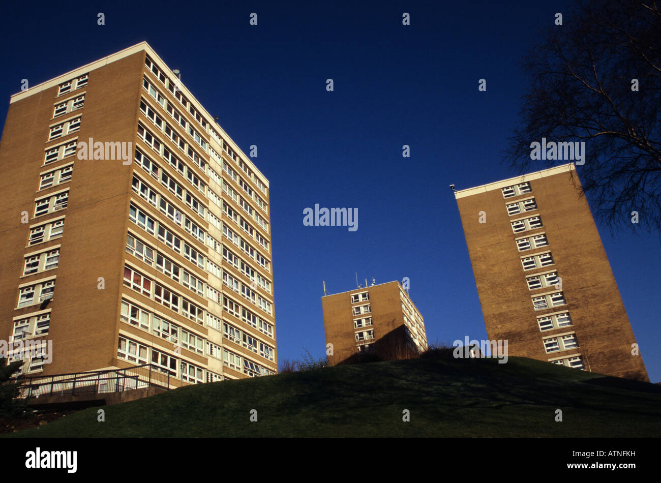 Three Blocks Of Flats Hanley StokeonTrent Stock Photo Alamy