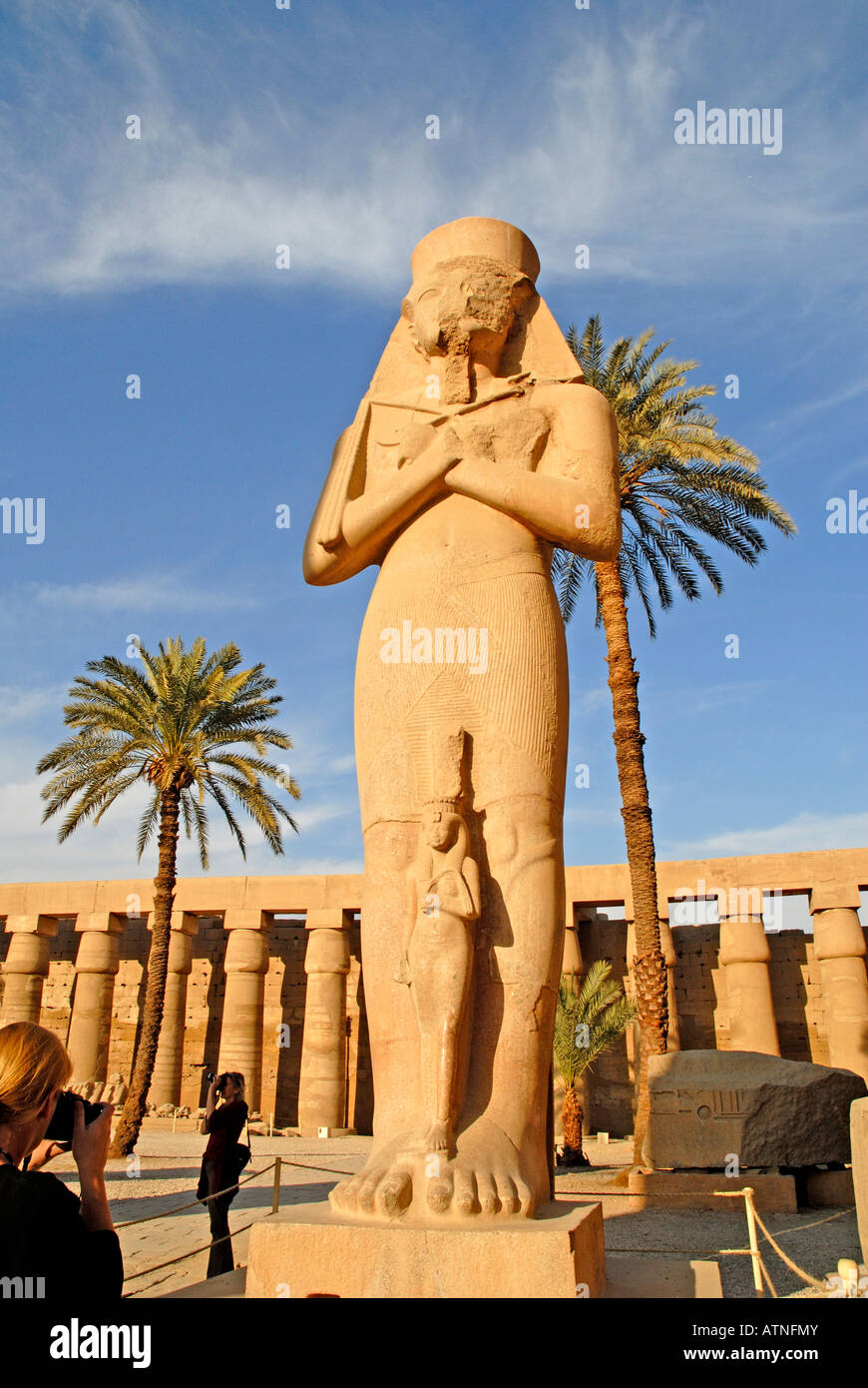 Statue in Karnak Temple, Luxor, Egypt Stock Photo - Alamy