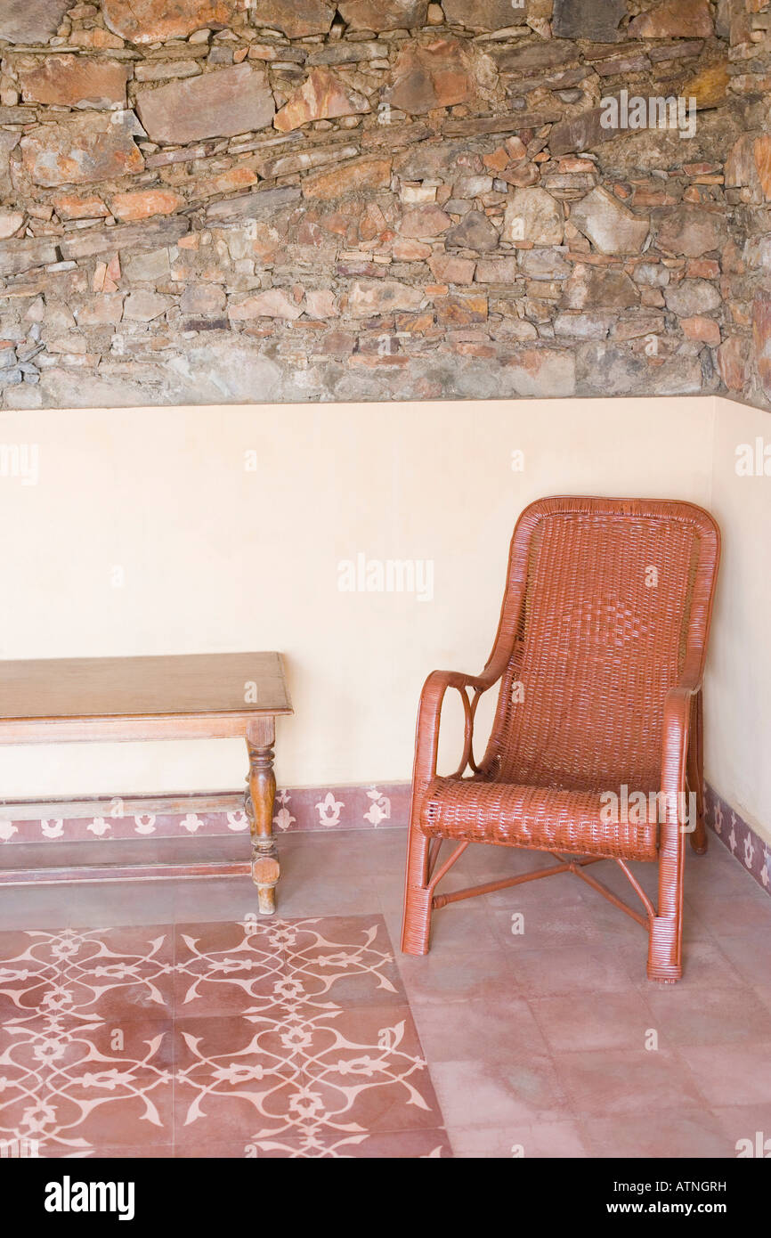 Chair and a table in a living room Stock Photo Alamy