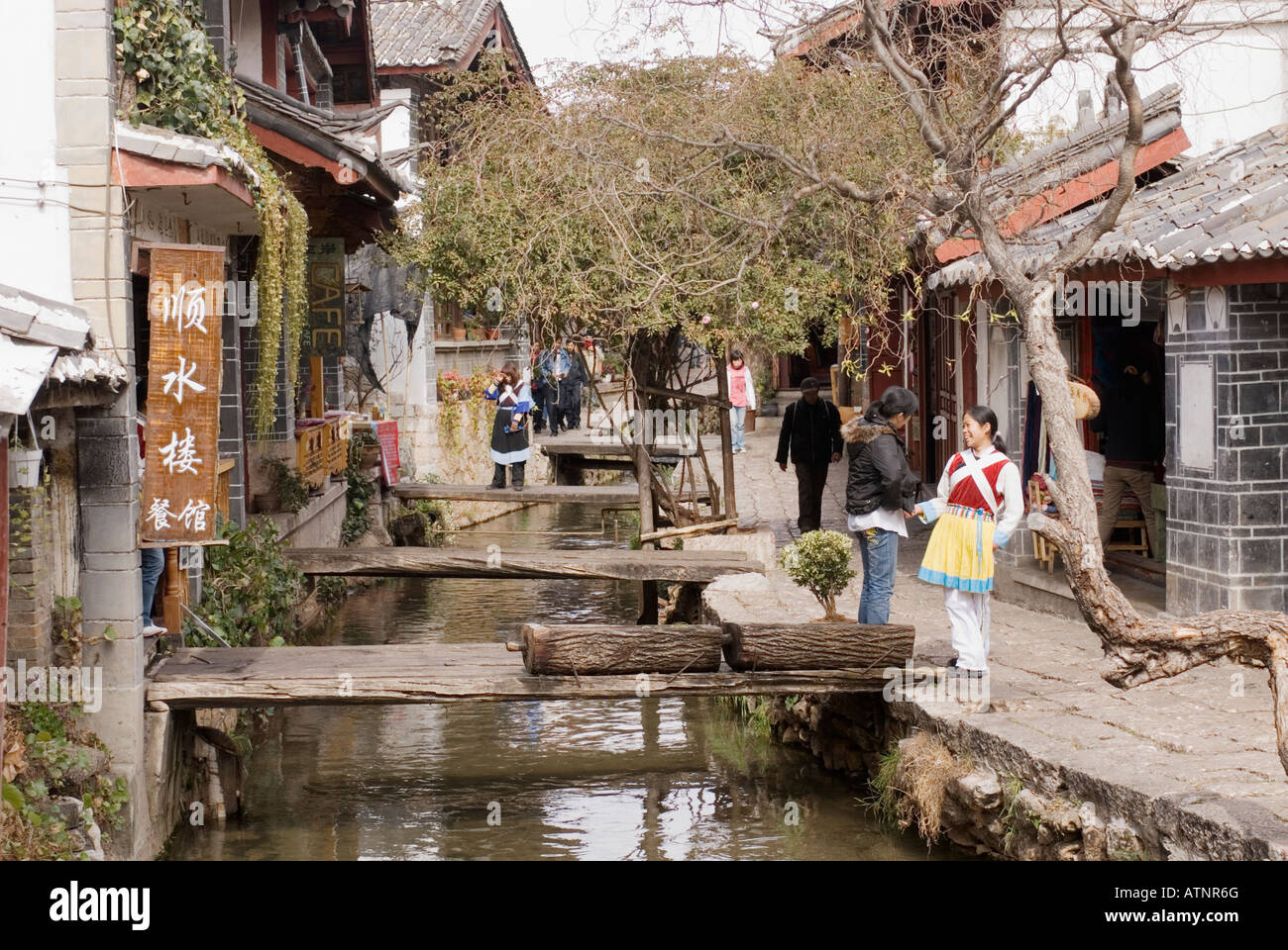 China, Lijiang Old Town, Street Scene, Yunnan Province Stock Photo - Alamy
