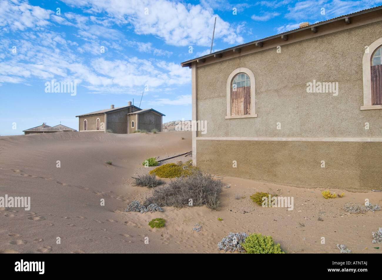Buildings at Kolmanskop the abandoned ghost town in the Namib Desert which began in 1908 to mine