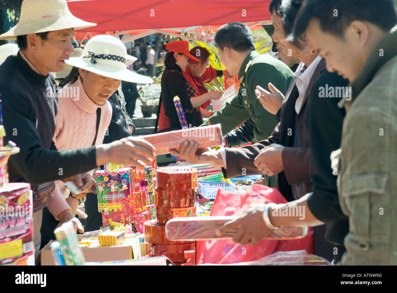 China, People Buying Fireworks For Chinese New Year, Dali Old Town