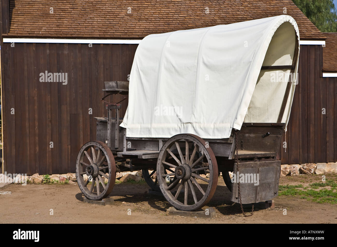 Old Town San Diego Historical Park covered wagon Stock Photo Alamy