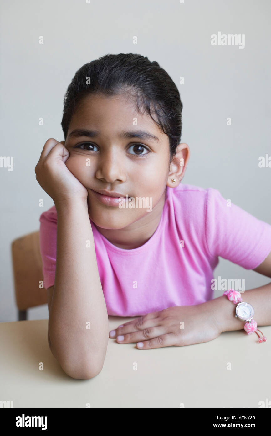 Indian girl sitting alone on hi-res stock photography and images - Alamy