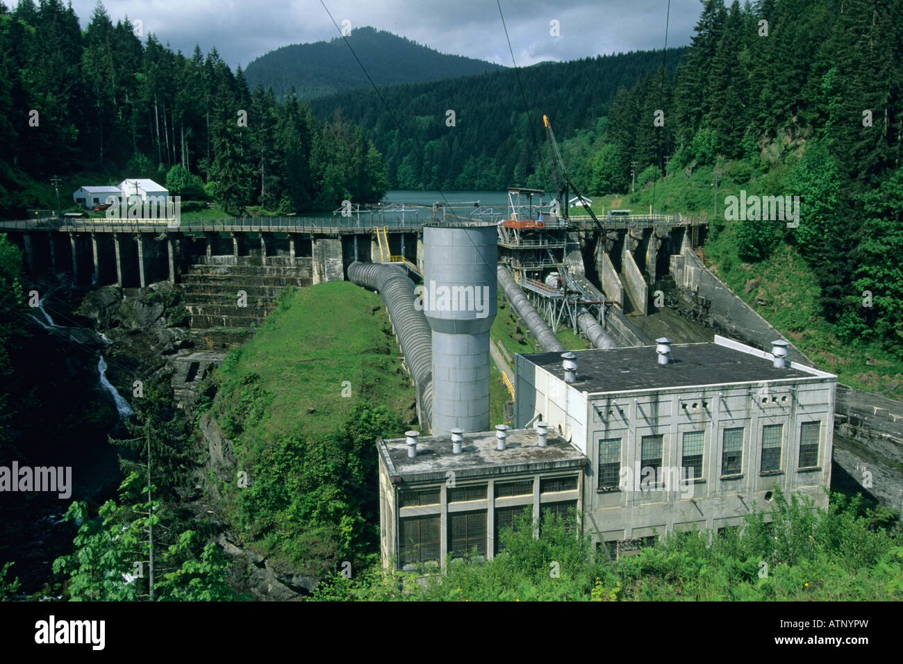 USA Washington State, Elwha River, Elwha Dam, Lake Aldwell Dam. Removed ...