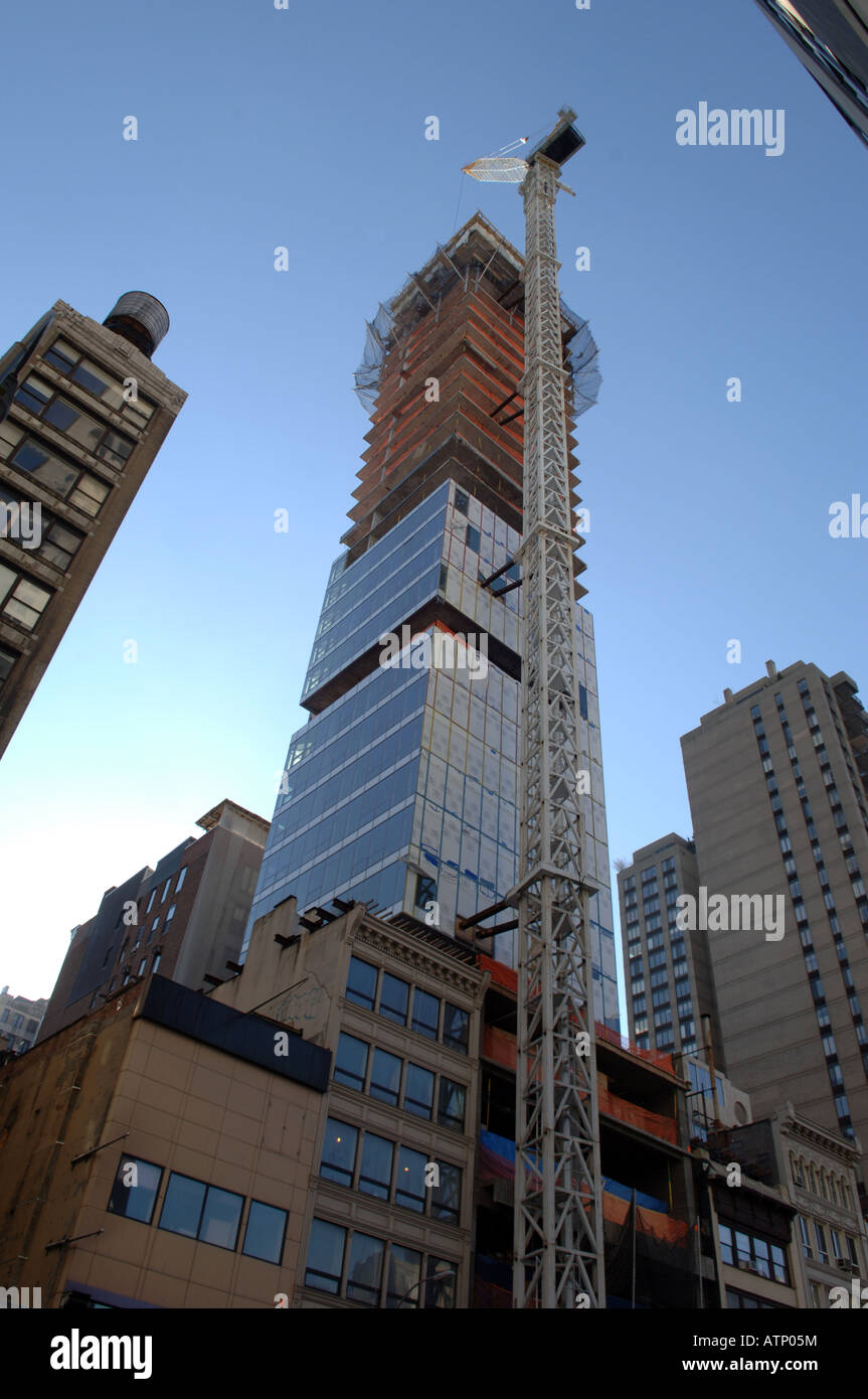 A residential condo under construction on East 23rd street in NYC Stock