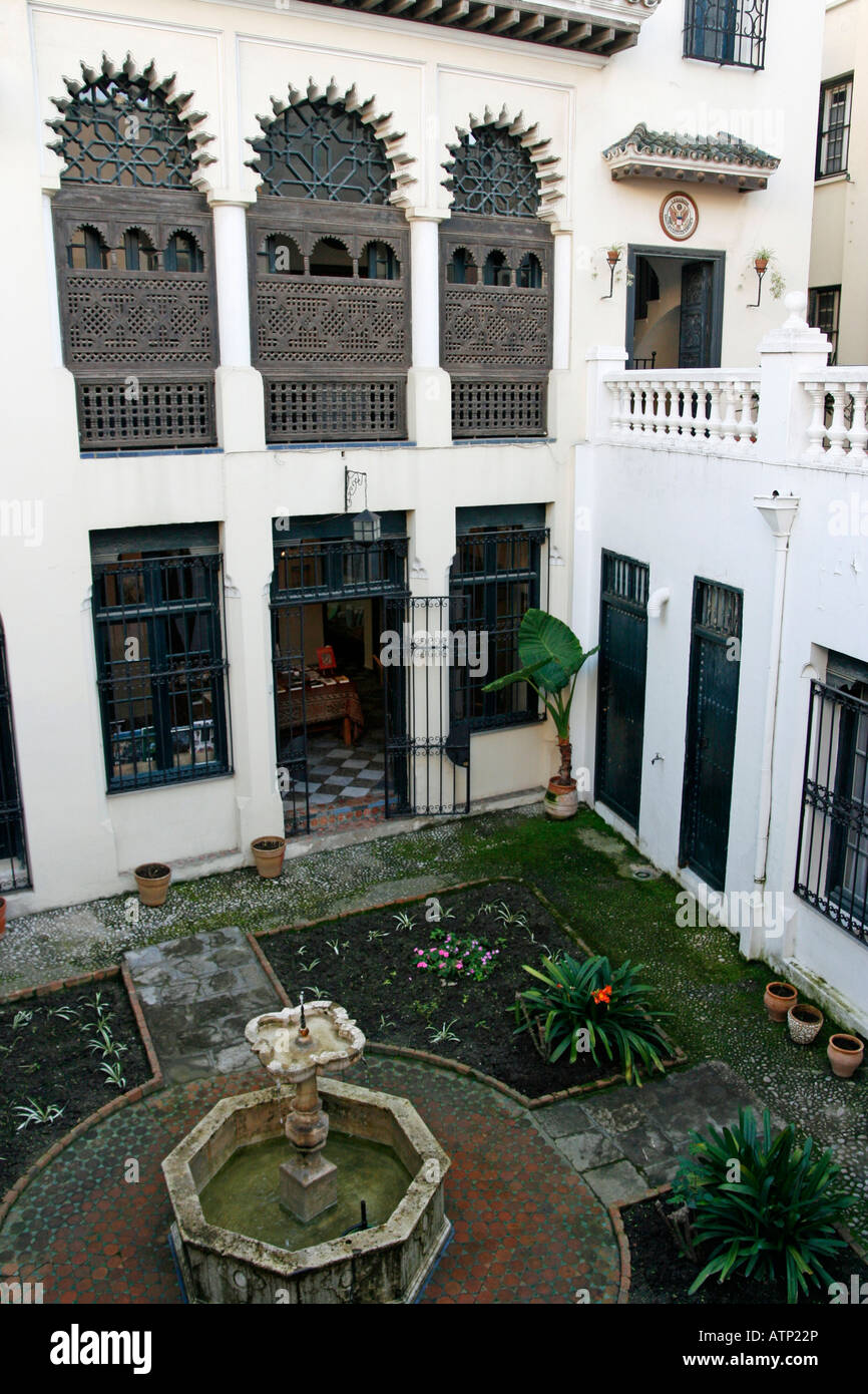 Courtyard at the American Legation in Tangier now a museum Stock Photo