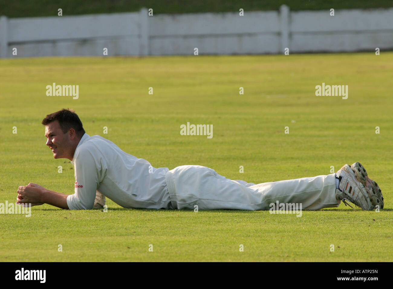 "Cricket match at Astley bridge Cricket Club Bolton Stock Photo Alamy