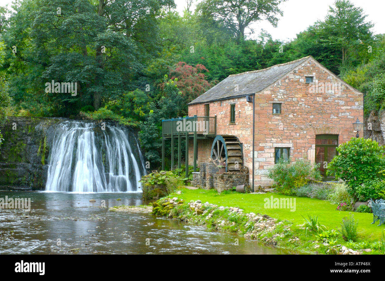 Rutter Falls and old mill (waterwheel), near Appleby, Eden Valley