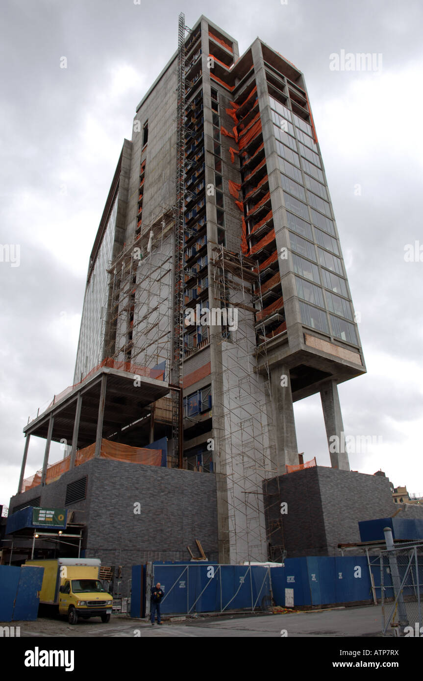 Construction on the Standard Hotel in the Meatpacking district in NYC Stock Photo