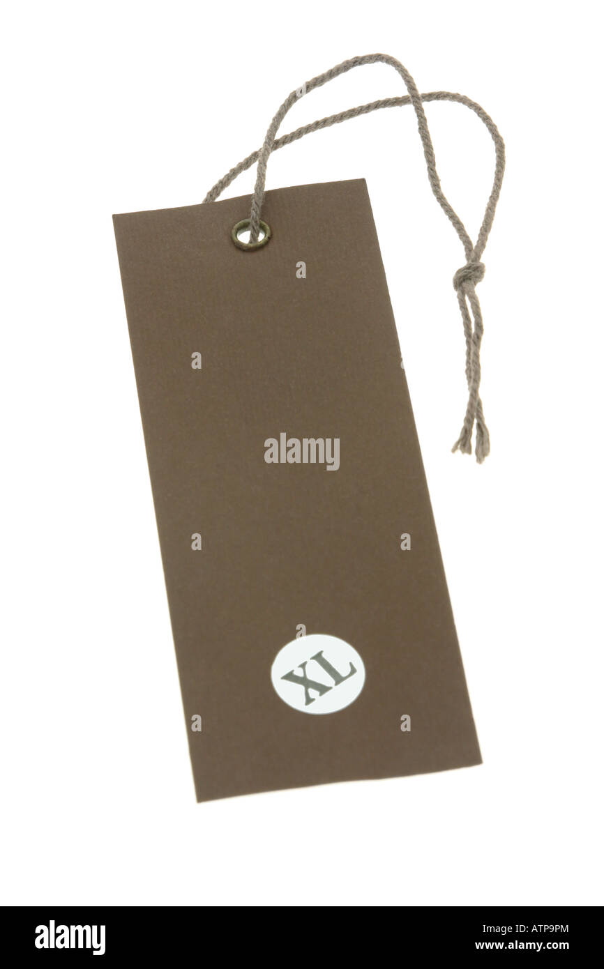 XL size tag with copy space on white background Stock Photo Alamy