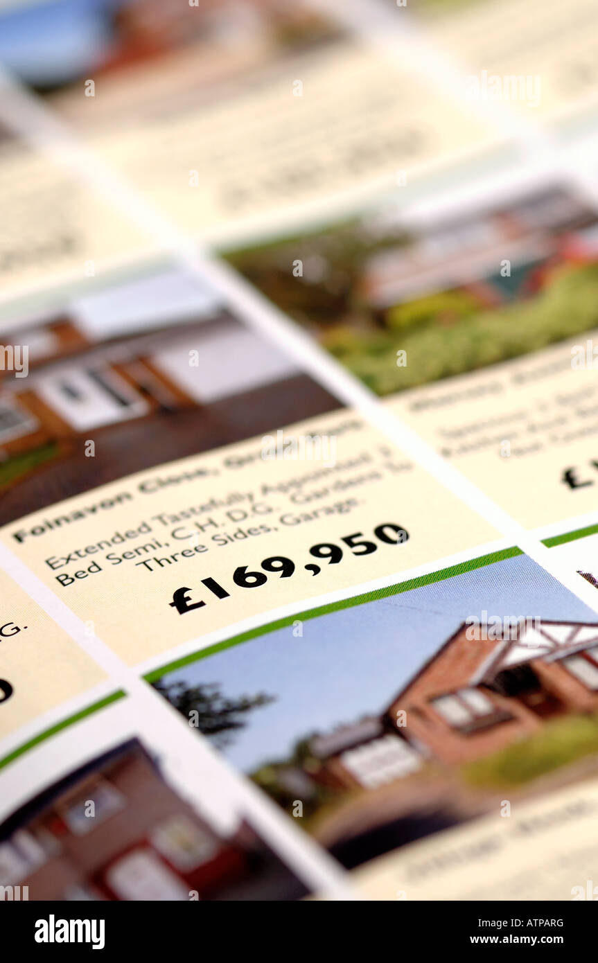 house property advertisements Stock Photo - Alamy