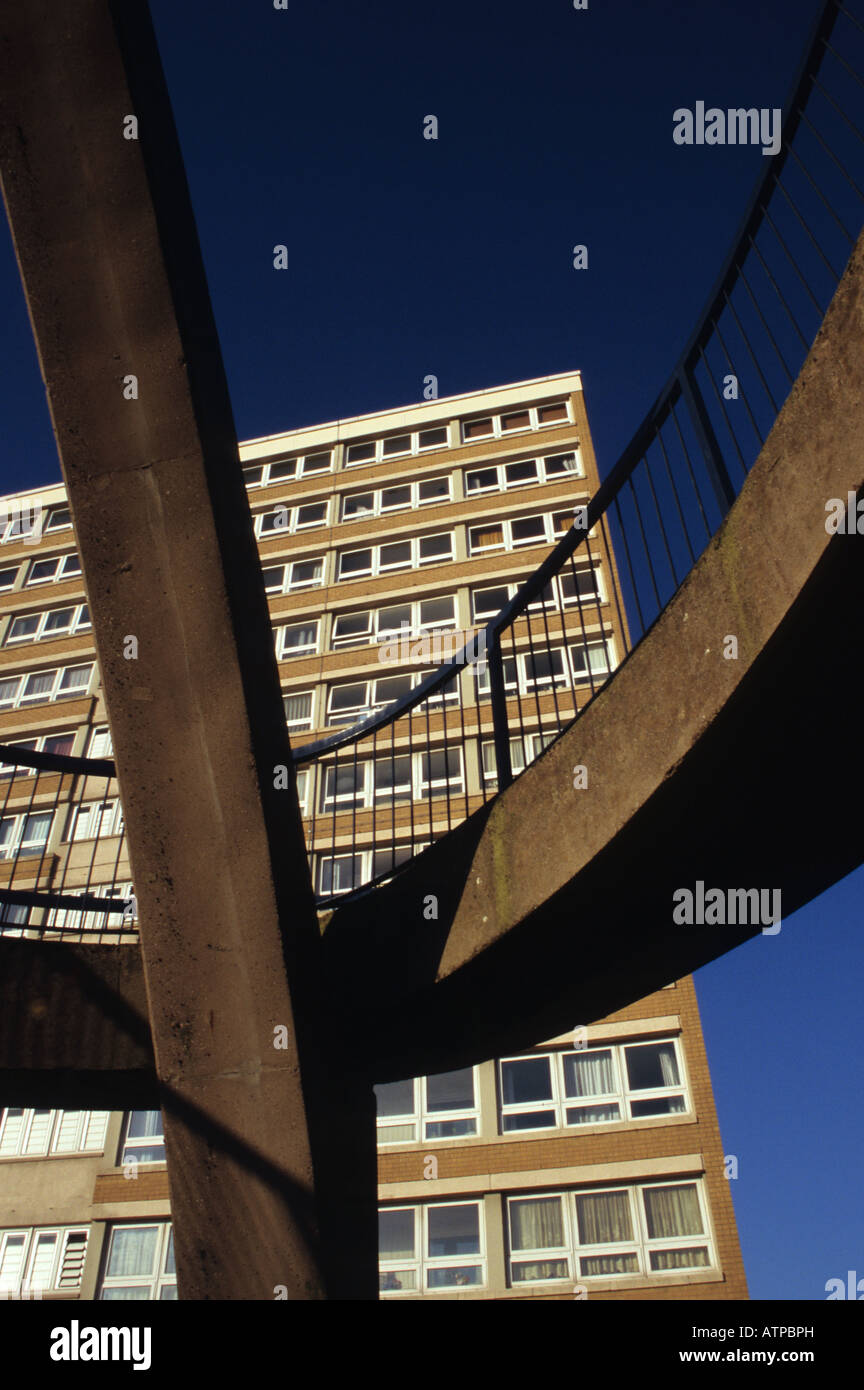 Block Of Flats And 1960's Architecture In Hanley StokeonTrent Stock