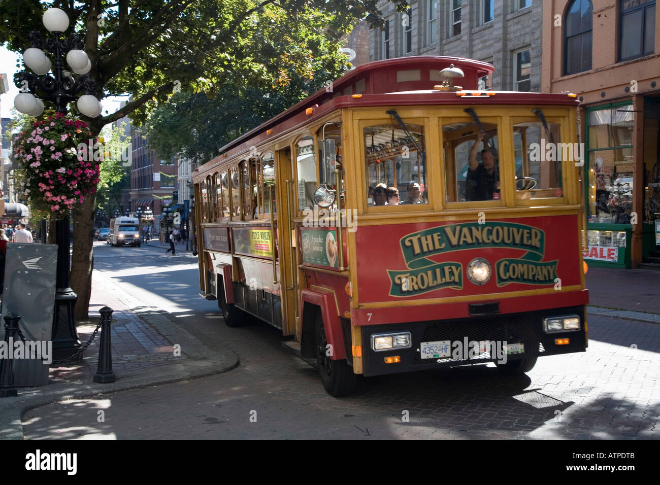 Trolley bus in Gastown Vancouver Canada Stock Photo Alamy