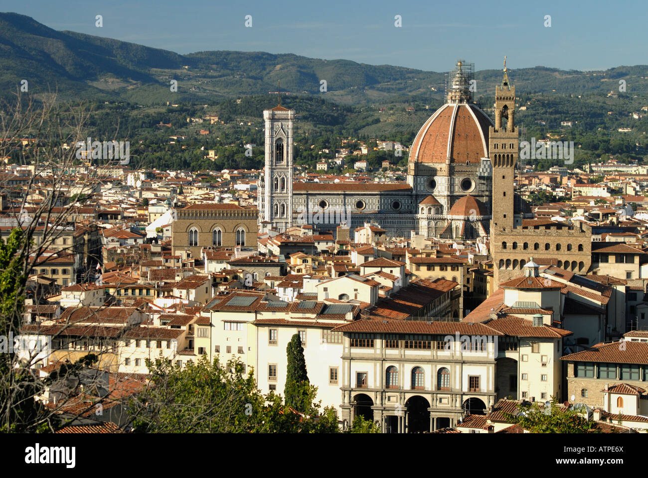 View over Florence from Belvedere Fortress Stock Photo