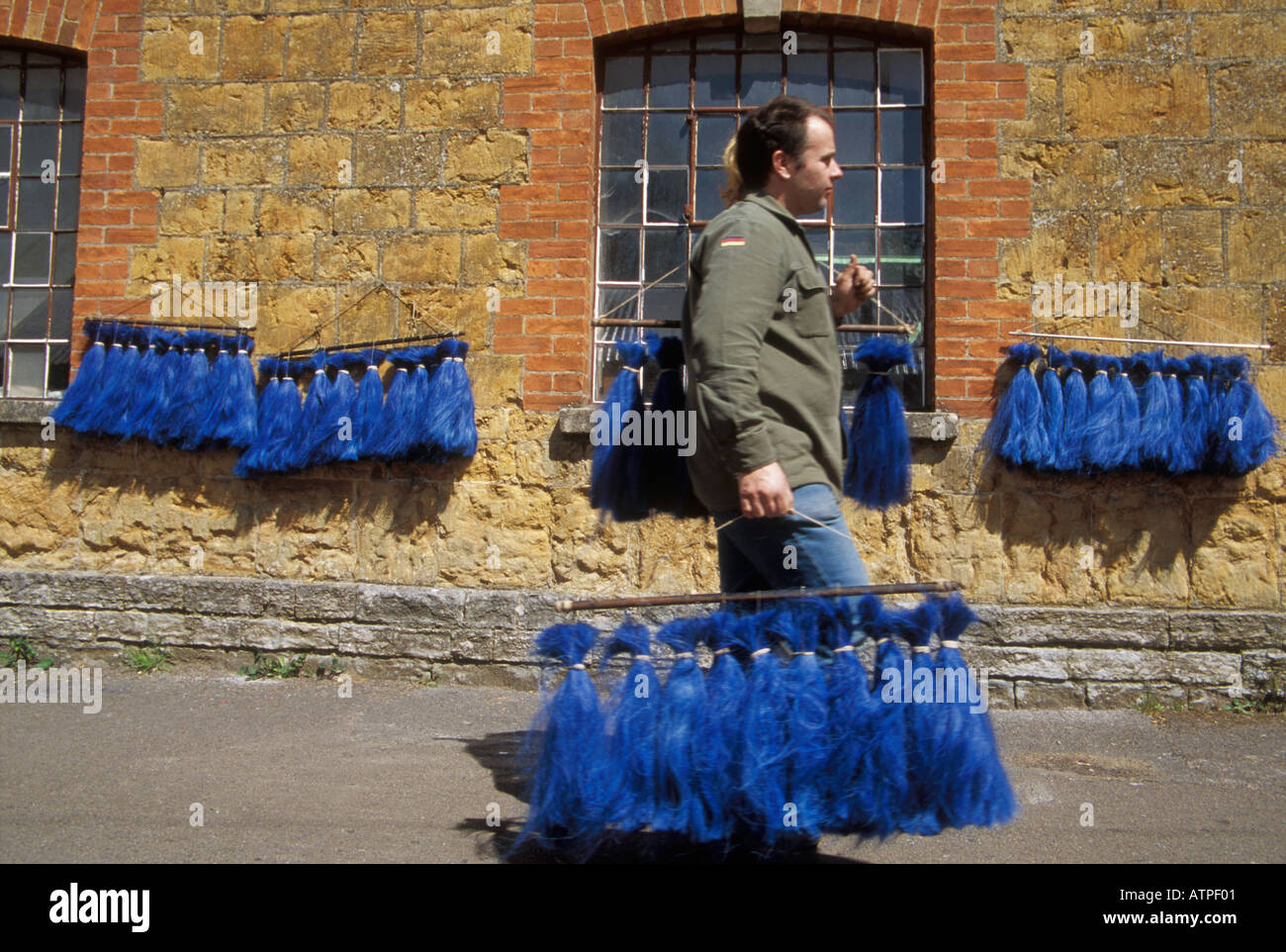 Hair which has been dyed and dryng, from horses tail before wearing it