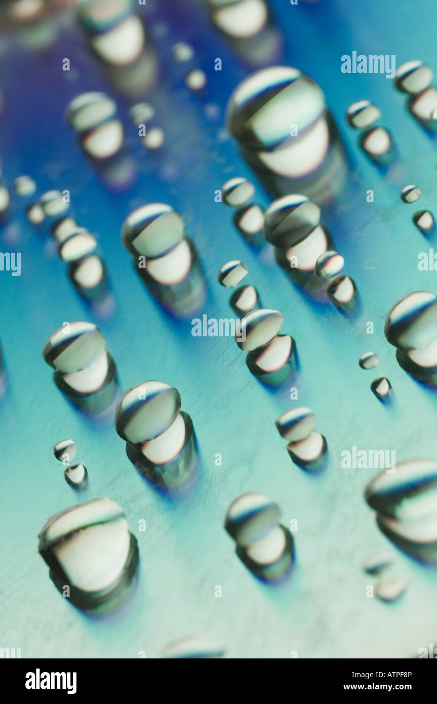 Close-up of water drops on a surface Stock Photo - Alamy