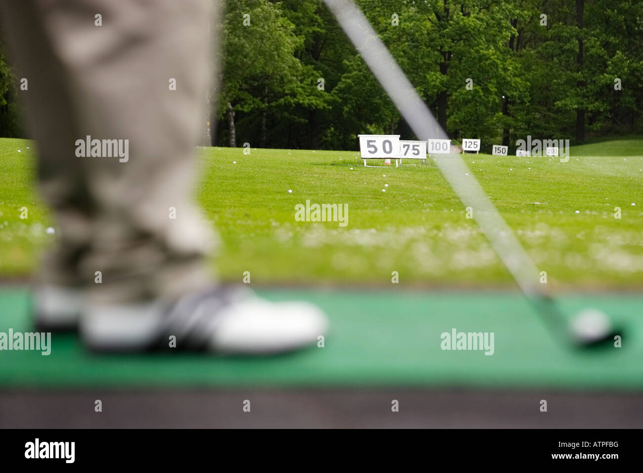 golf driving range distance Stock Photo Alamy