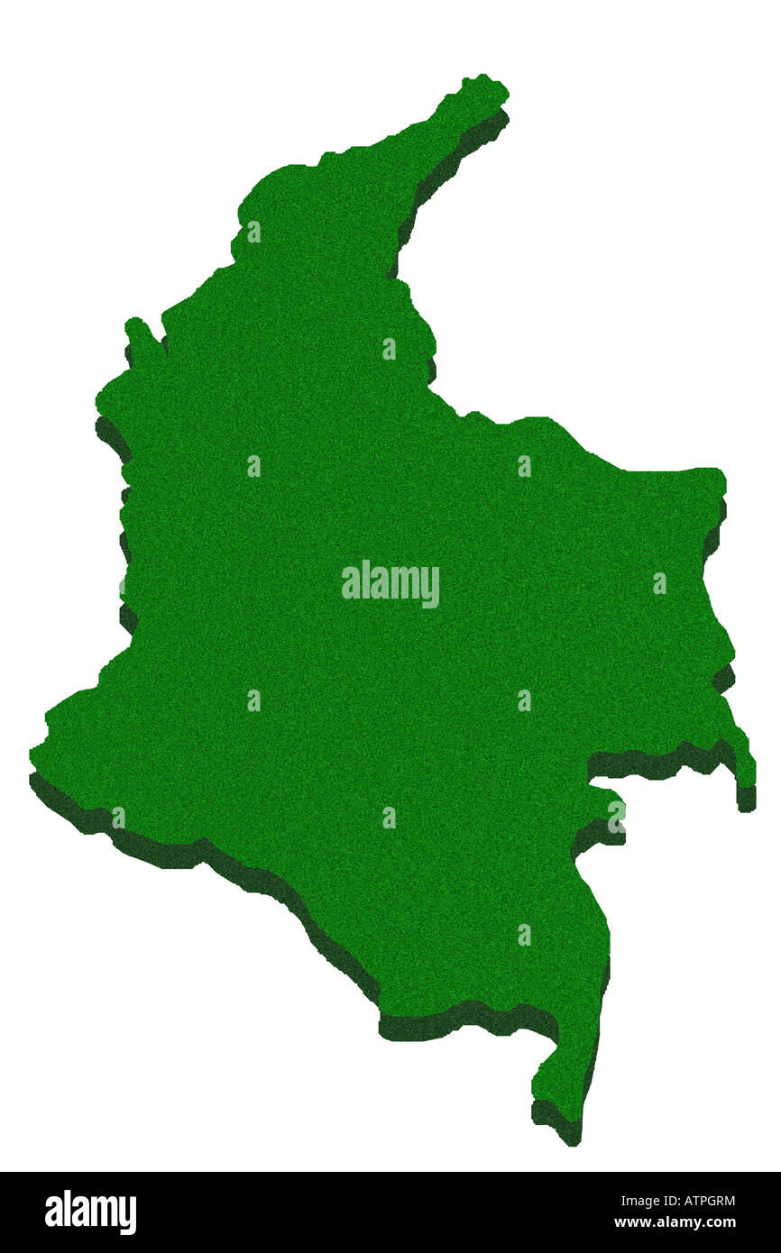 Outline map of Colombia Stock Photo