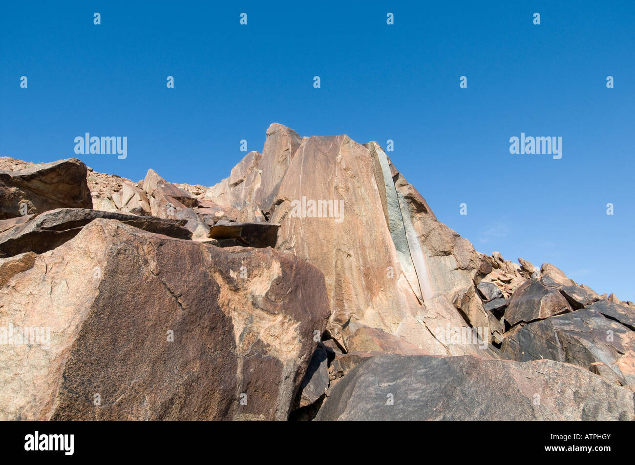 Ai Ais Richtersveld Transfrontier National Park volcanic rock and mountains Stock Photo