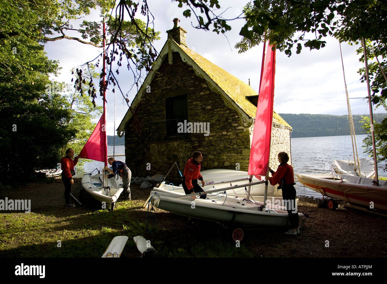 Adult Sail Training lesson on Lake Windermere Miller Ground England