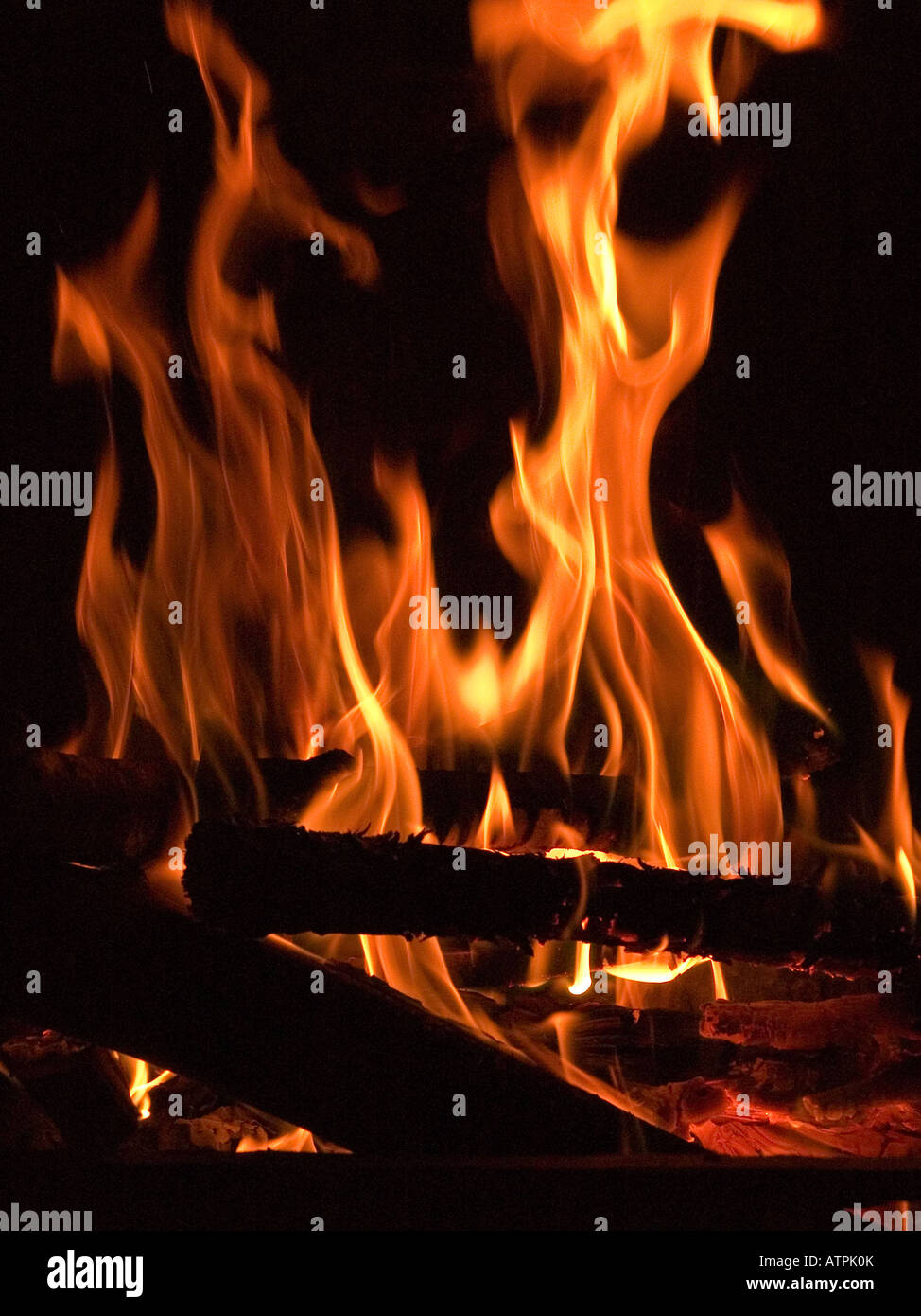 fire flames burning Stock Photo