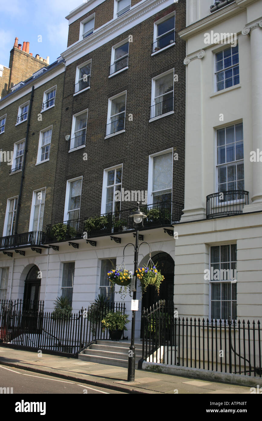 Typical architecture in Bryanston Square London Stock Photo