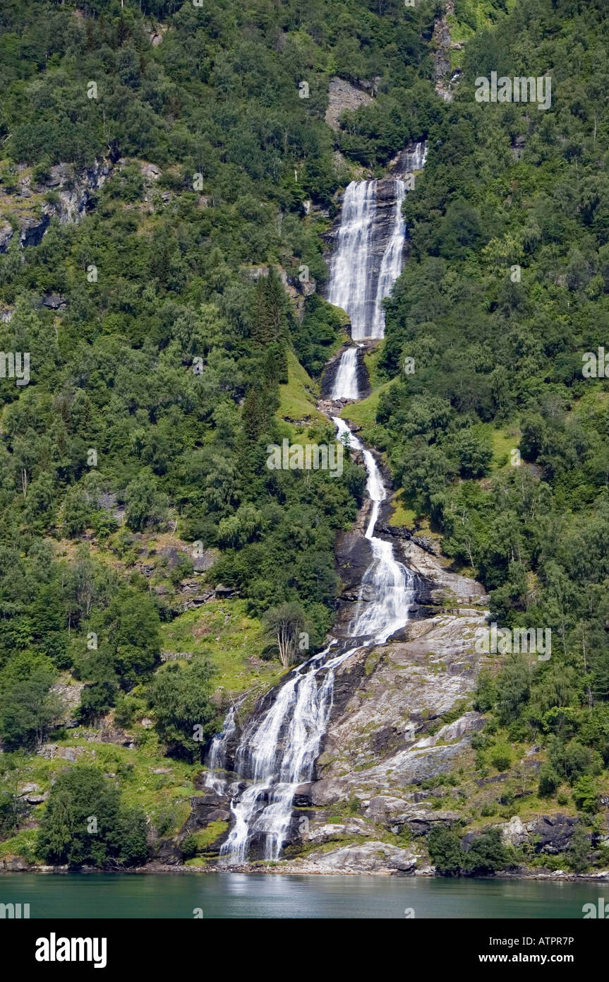 Waterfall / Geirangerfjord Stock Photo