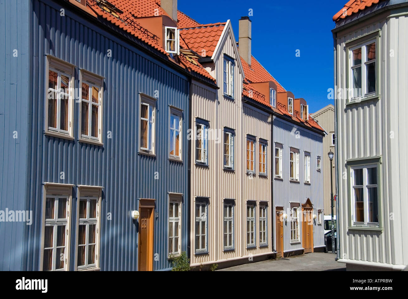 Wooden houses / Trondheim Stock Photo