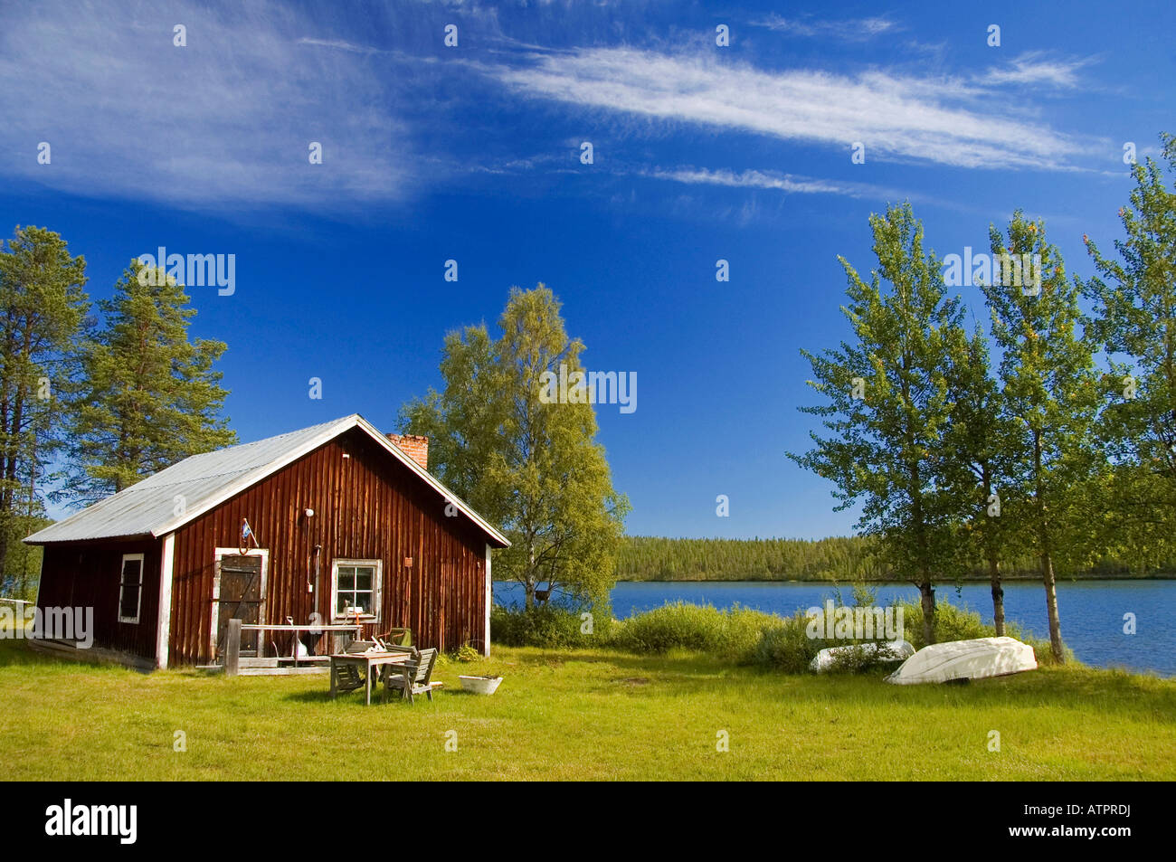 Wooden house / Lapland Stock Photo Alamy