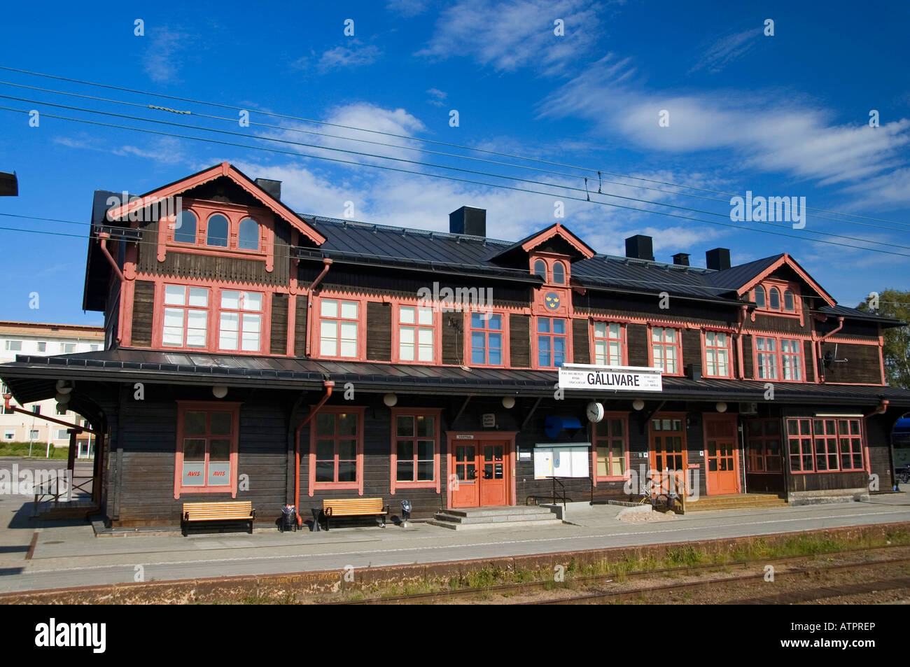 Railway station / Gallivare Stock Photo