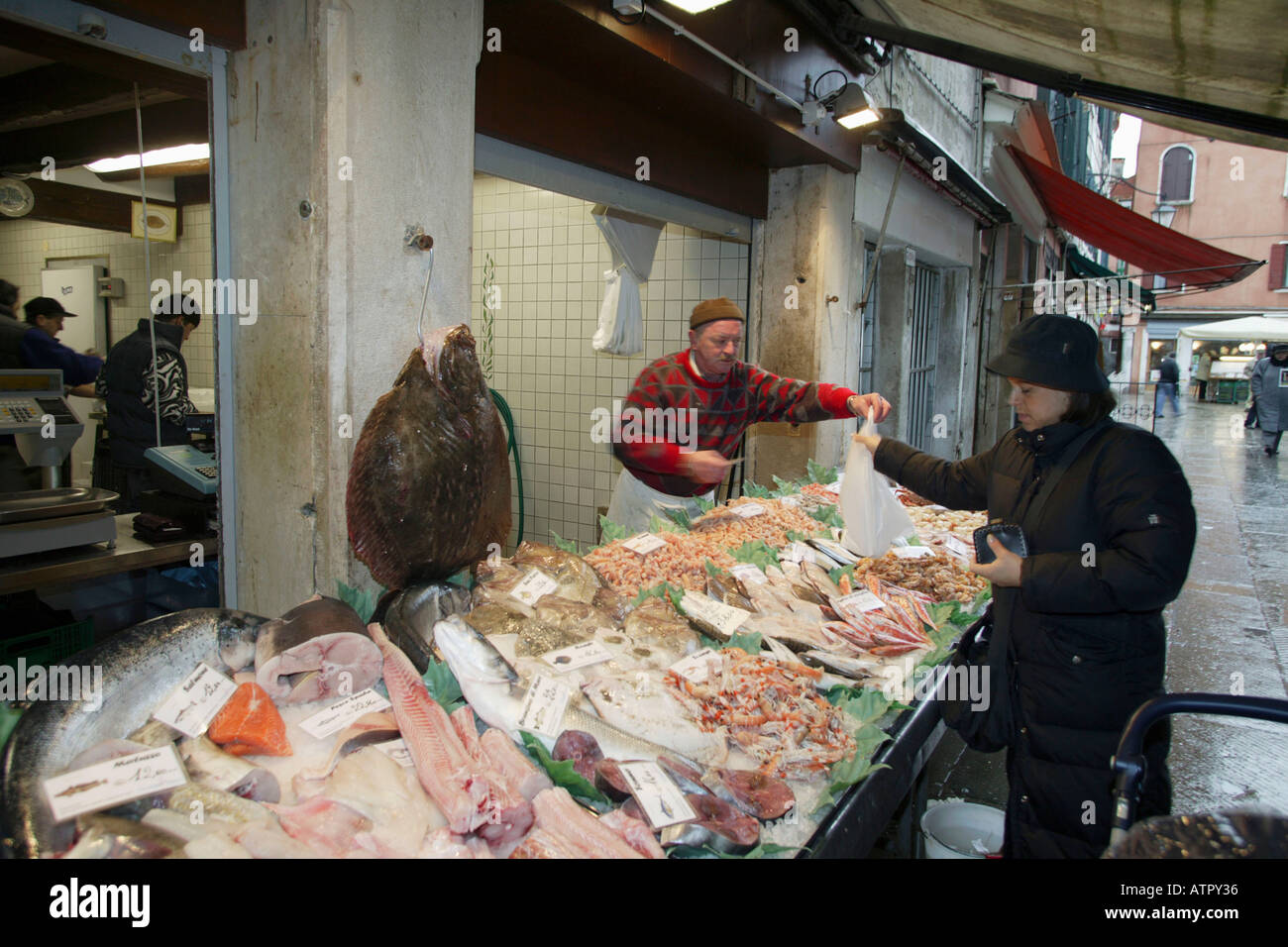 Fish market / Venedig / Fischmarkt Stock Photo