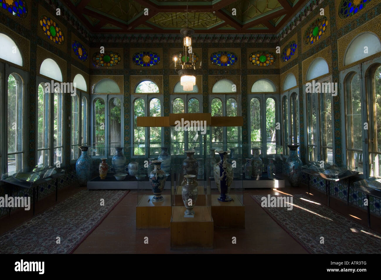 Interior of the Summer Palace, The reception block, Bukhara, Uzbekistan Stock Photo